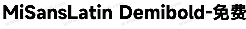 MiSansLatin Demibold字体转换